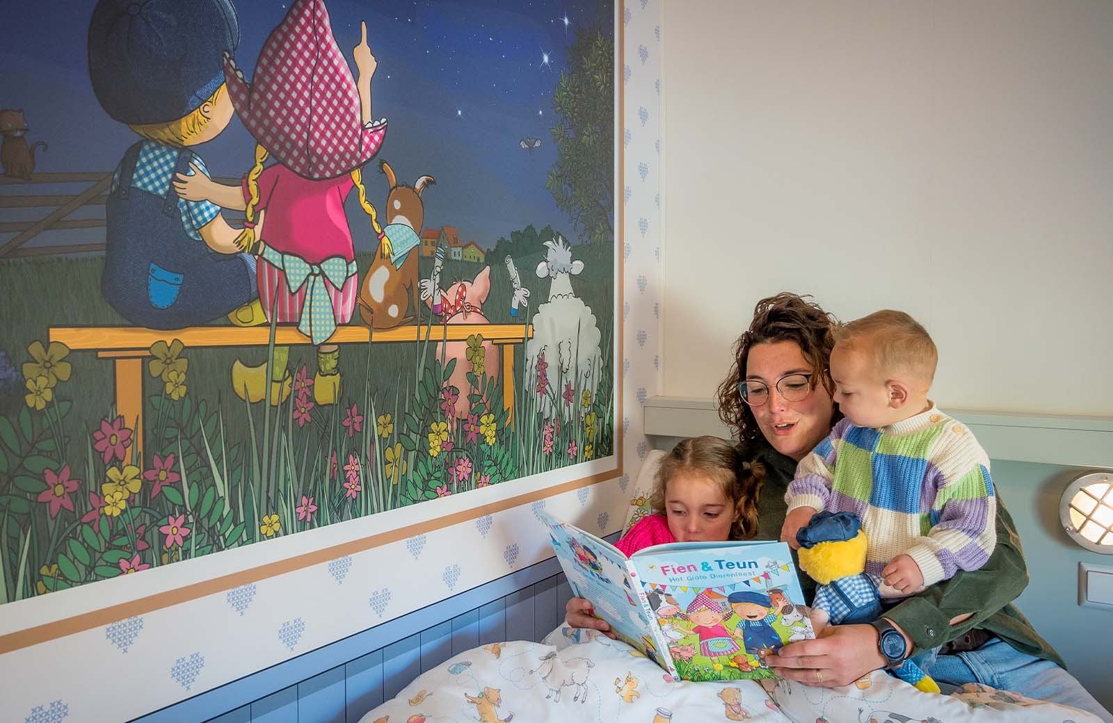 Reading a story before bedtime