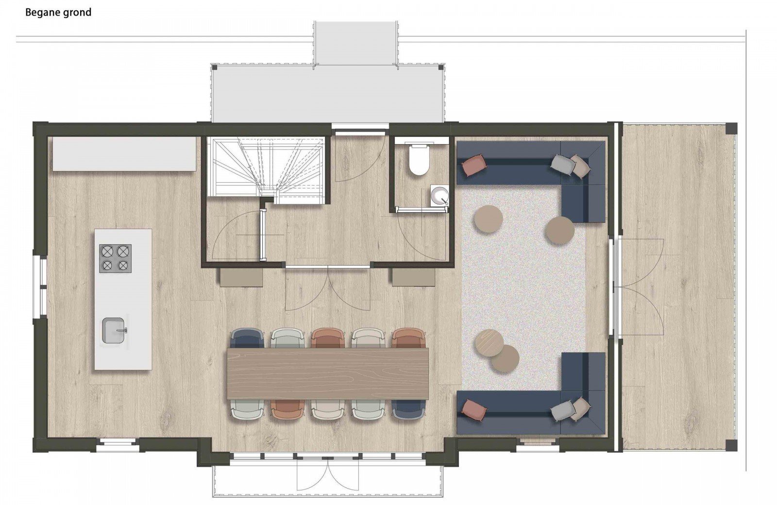 Begane grond de schouw plattegrond familie resort molenwaard