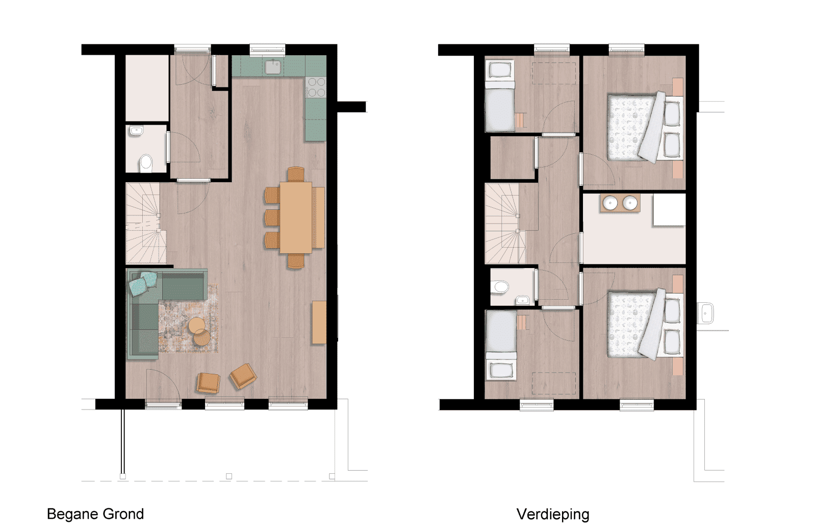 Dorpsstraat 8 personen mike en molly plattegrond familie resort molenwaard