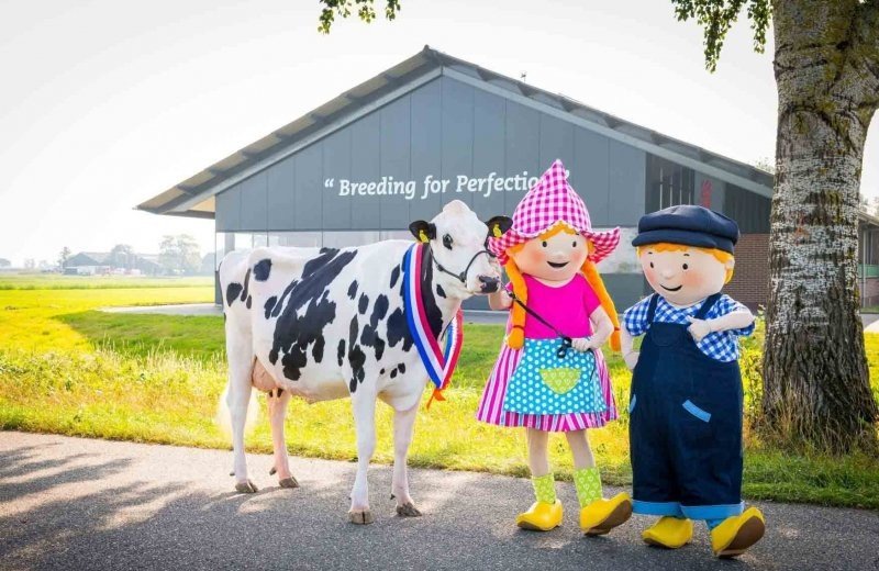 Fien en teun op bezoek bij boerderij bons