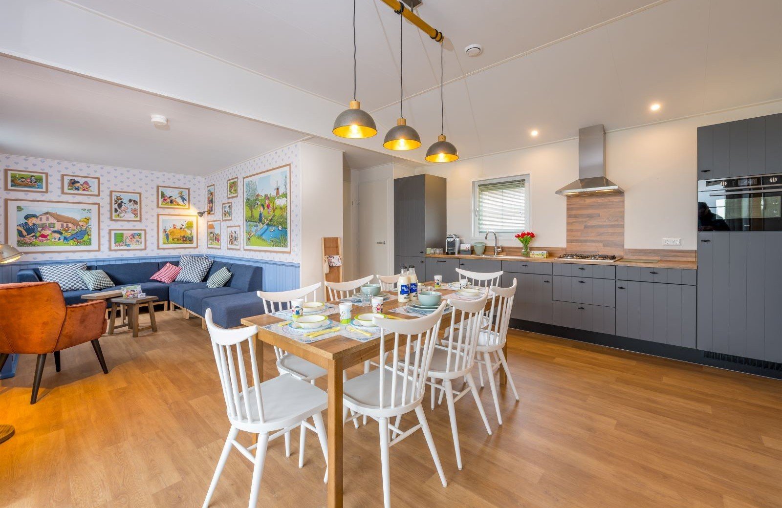 Accommodatie leefruimte Familie Resort Molenwaard