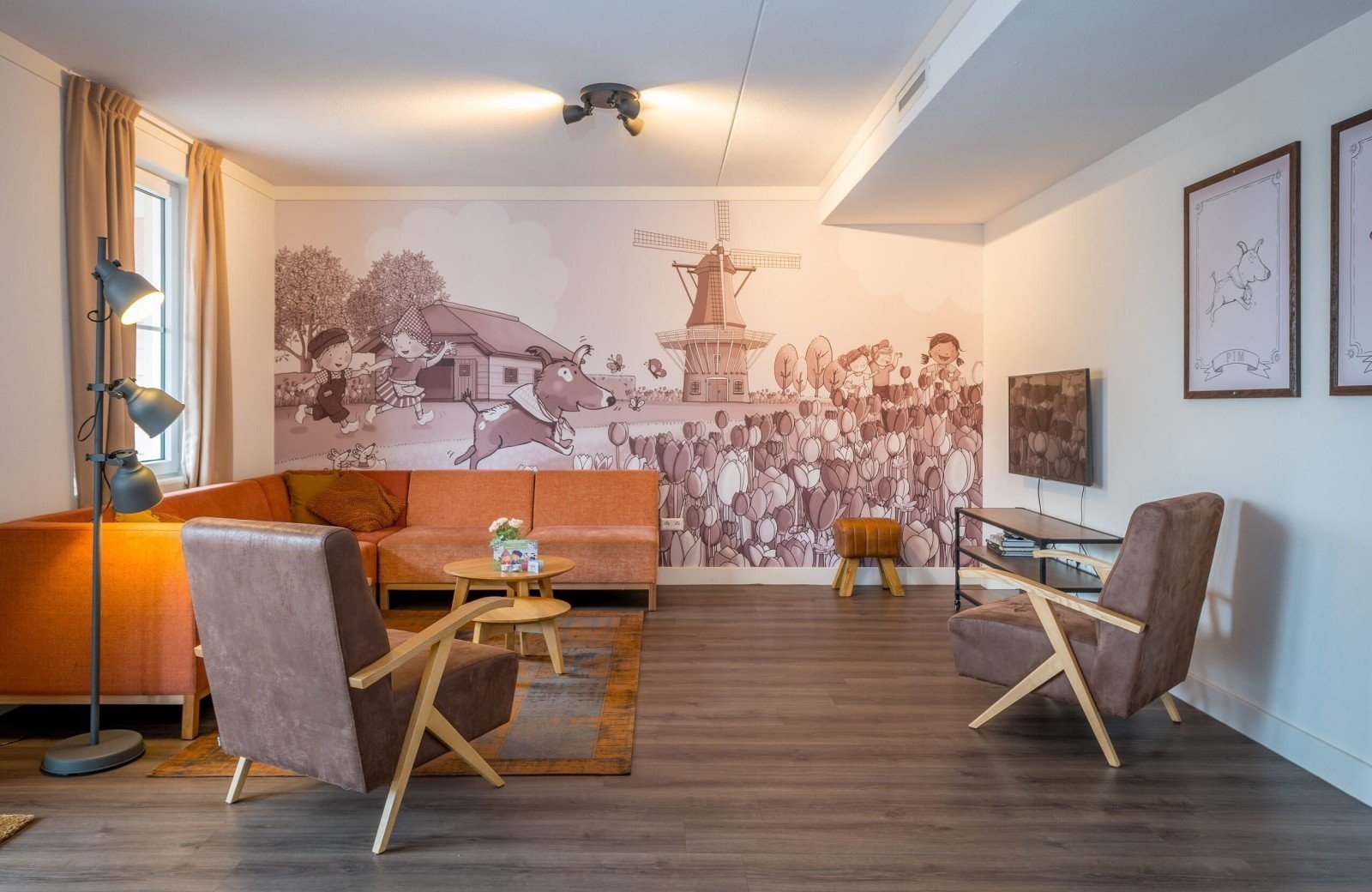 Groepsaccommodatie woonkamer Familie Resort Molenwaard