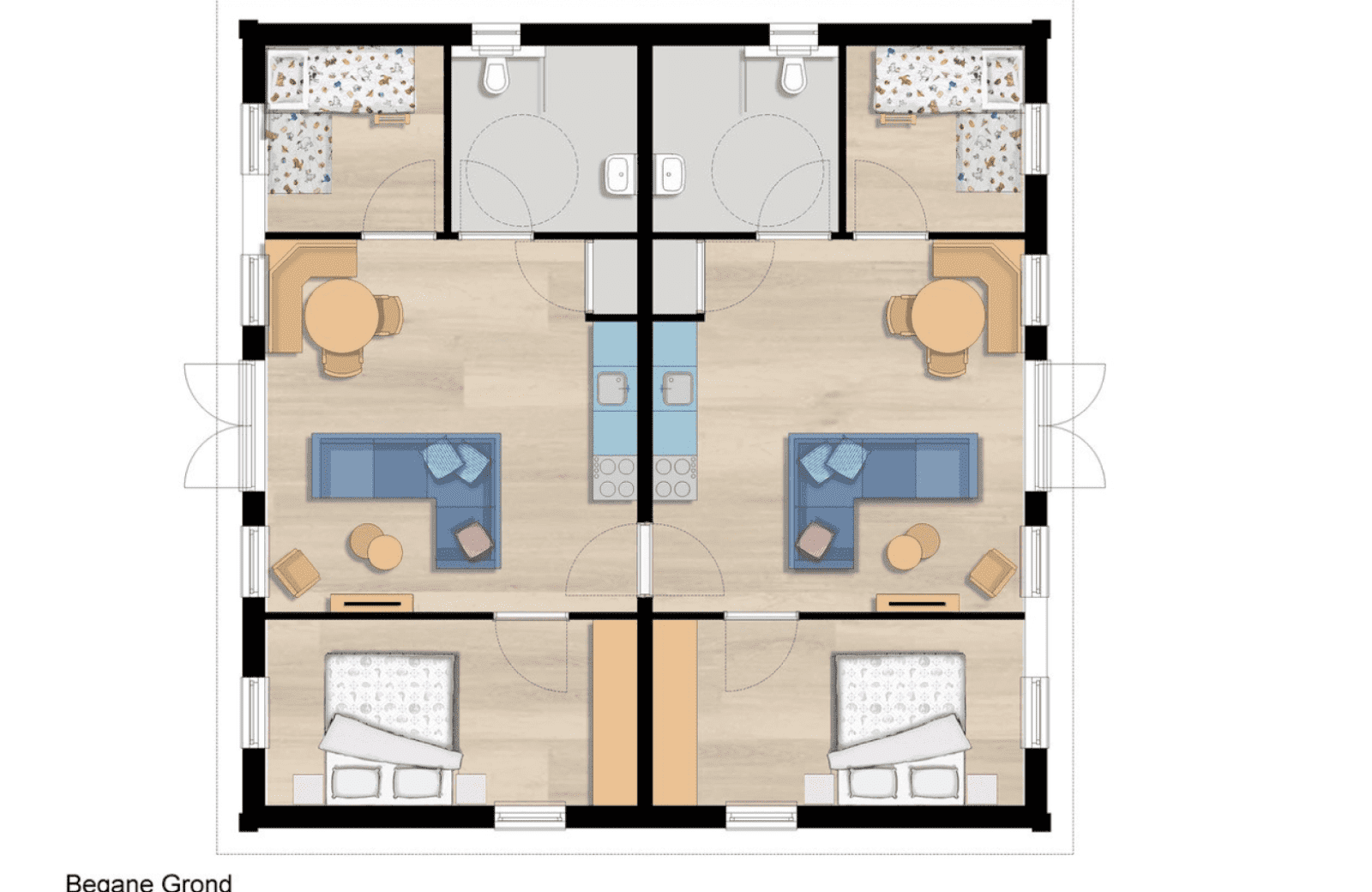 Hooimijt 8 personen plattegrond familie resort molenwaard