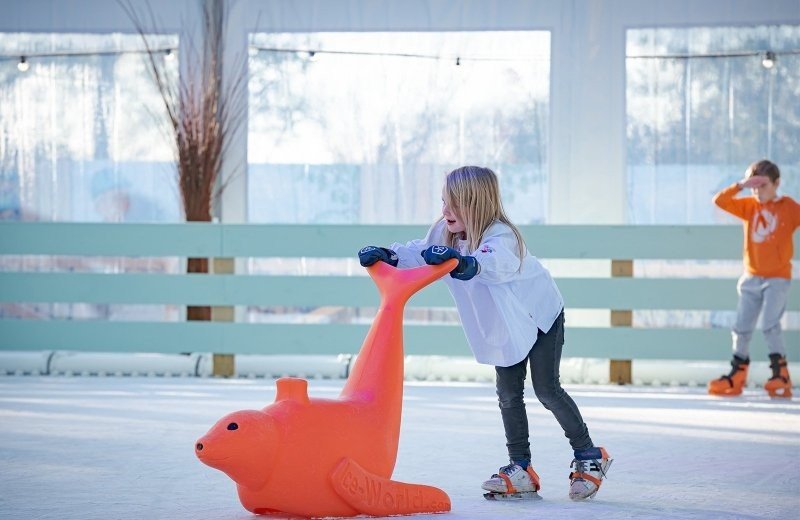 Schaatsen op de ijsbaan bij Familie Resort Molenwaard