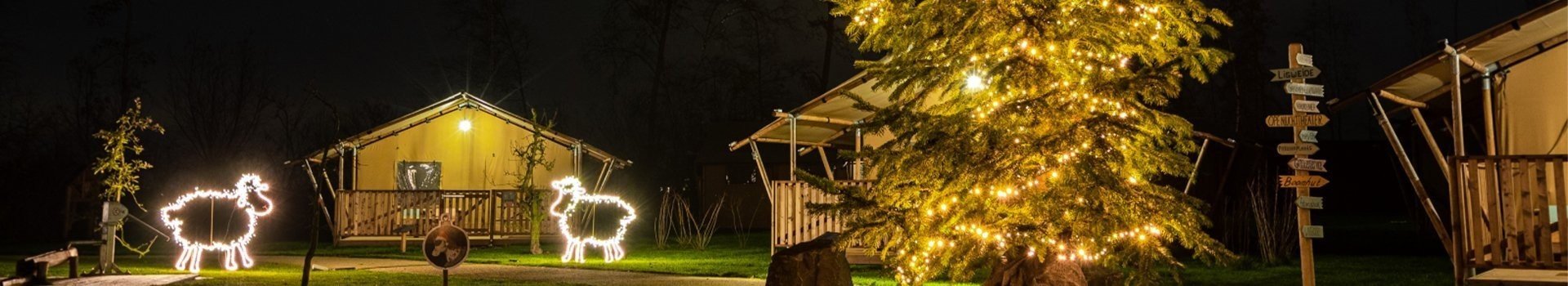 Lichtfestival tenten Familie Resort Molenwaard